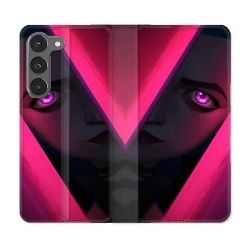 Housse Cuir Portefeuille Pour Samsung Galaxy A56 5G Arcane Jinx Rose