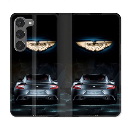 Housse Cuir Portefeuille Pour Samsung Galaxy A56 5G Aston Martin