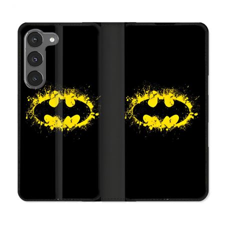 Housse Cuir Portefeuille Pour Samsung Galaxy A56 5G Batman Logo