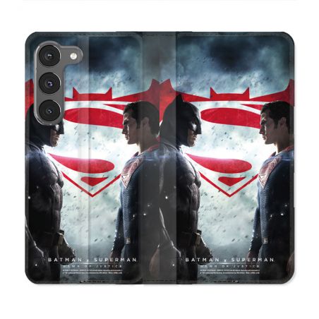 Housse Cuir Portefeuille Pour Samsung Galaxy A56 5G Batman VS Superman