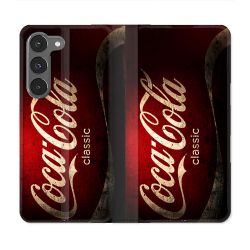 Housse Cuir Portefeuille Pour Samsung Galaxy A56 5G Coca Cola Classique