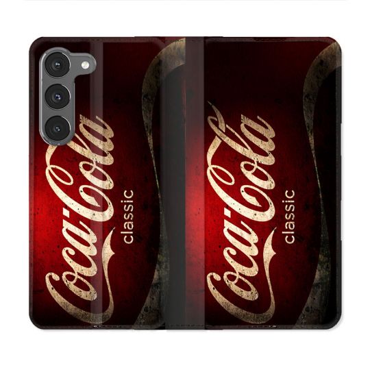 Housse Cuir Portefeuille Pour Samsung Galaxy A56 5G Coca Cola Classique