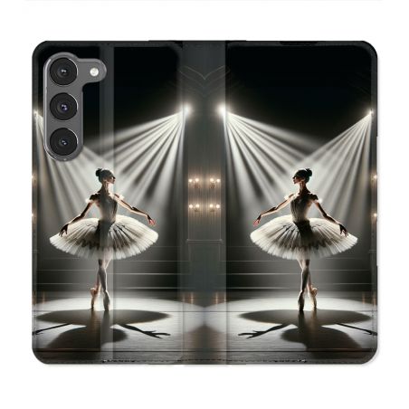 Housse Cuir Portefeuille Pour Samsung Galaxy A56 5G Danseuse Lumière
