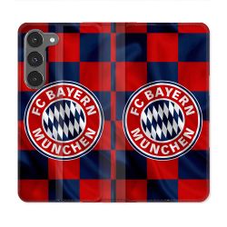 Housse Cuir Portefeuille Pour Samsung Galaxy A56 5G Foot Bayern Munich Carreaux