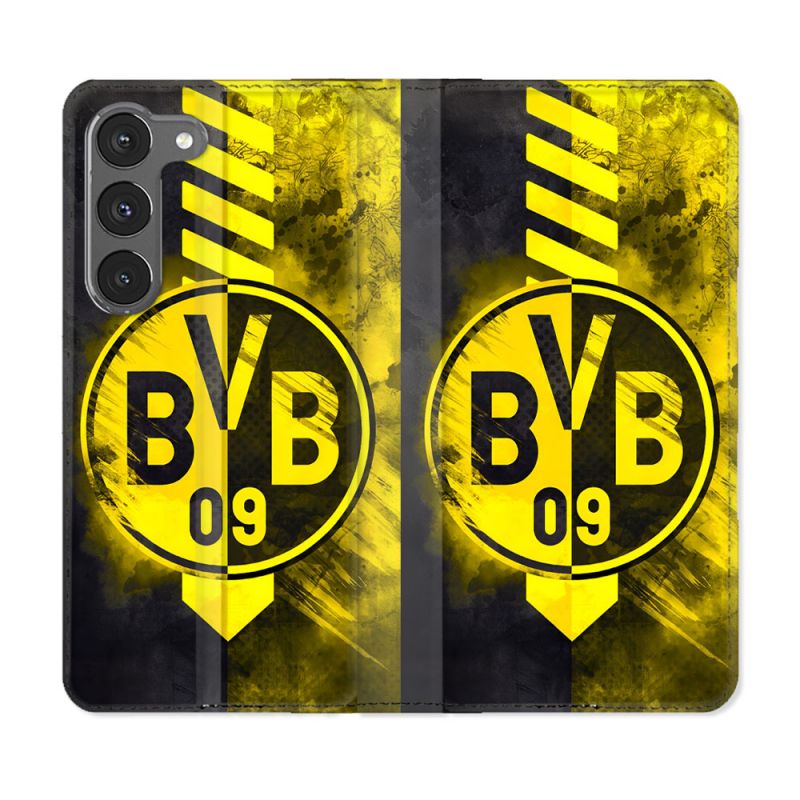 Housse Cuir Portefeuille Pour Samsung Galaxy A56 5G Foot Dortmund