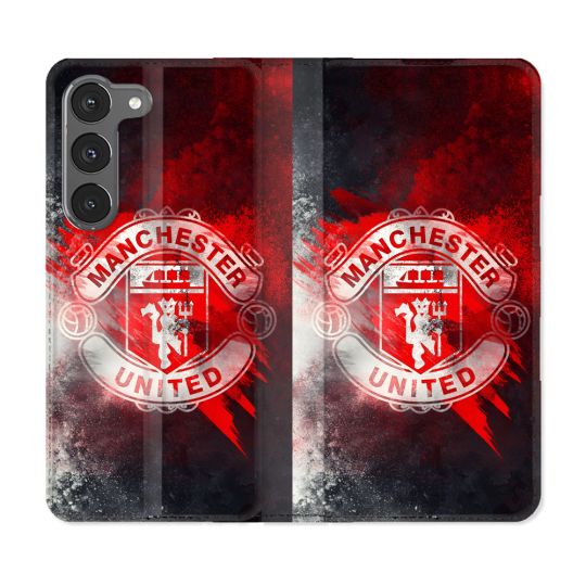 Housse Cuir Portefeuille Pour Samsung Galaxy A56 5G Foot Manchester United