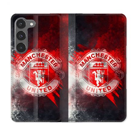 Housse Cuir Portefeuille Pour Samsung Galaxy A56 5G Foot Manchester United