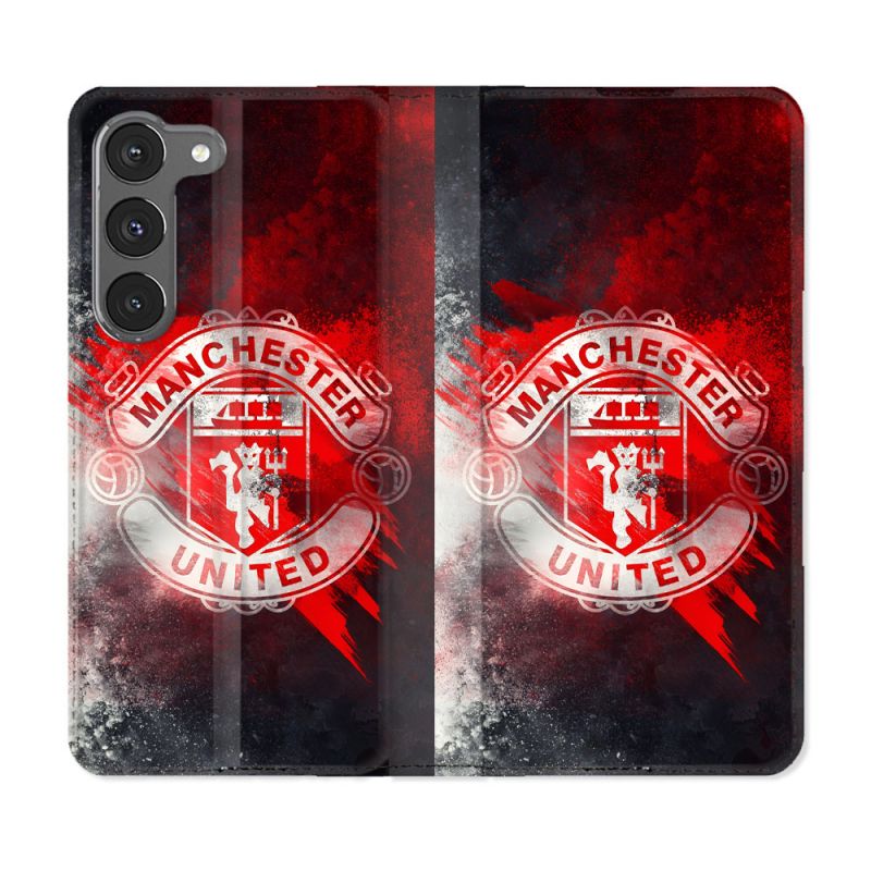 Housse Cuir Portefeuille Pour Samsung Galaxy A56 5G Foot Manchester United