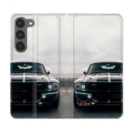 Housse Cuir Portefeuille Pour Samsung Galaxy A56 5G Ford Mustang GT500 Vintage