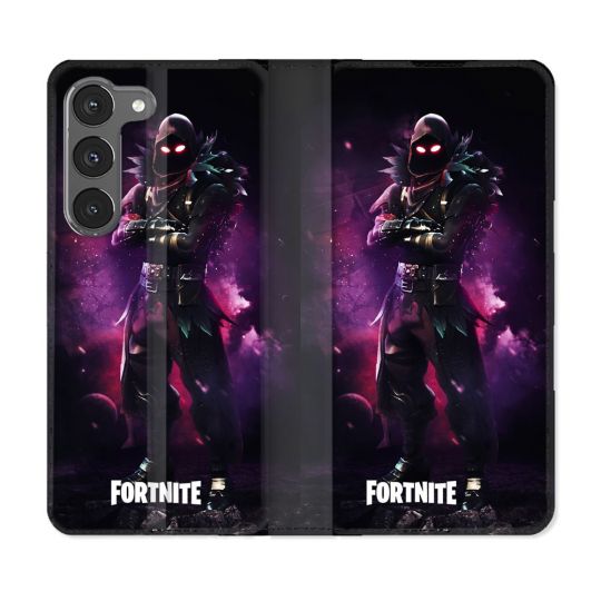 Housse Cuir Portefeuille Pour Samsung Galaxy A56 5G Fortnite Raven