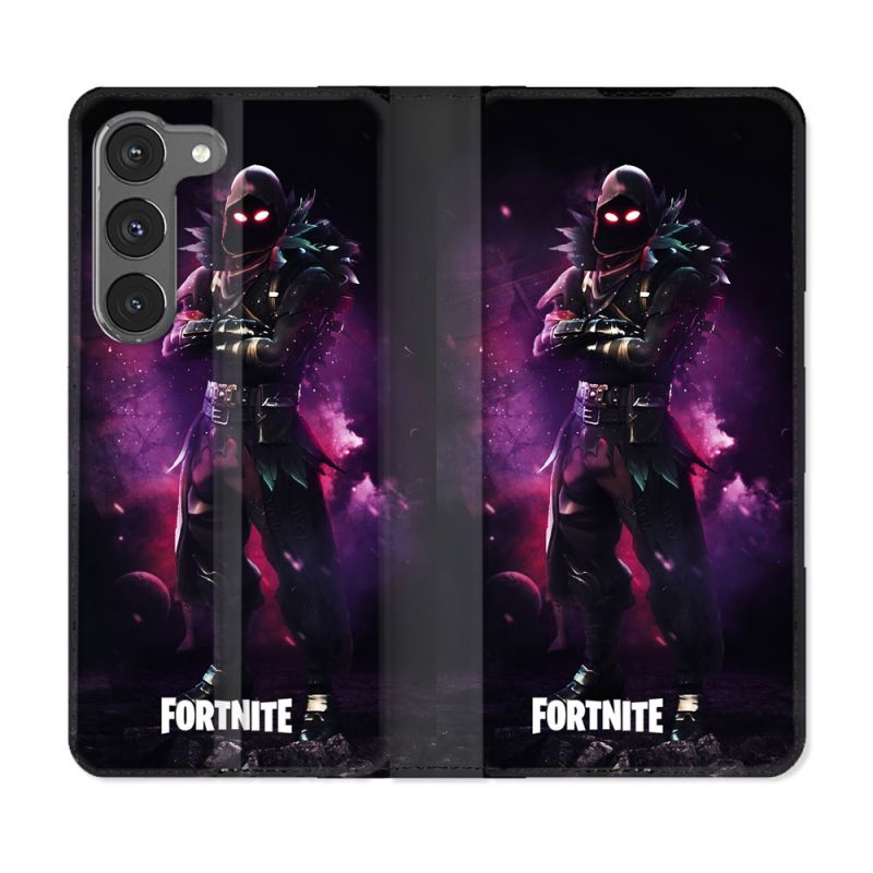 Housse Cuir Portefeuille Pour Samsung Galaxy A56 5G Fortnite Raven