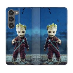 Housse Cuir Portefeuille Pour Samsung Galaxy A56 5G Groot Bleu