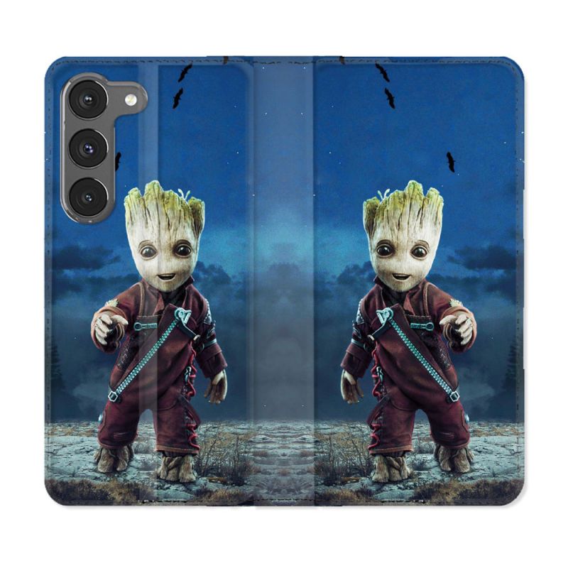 Housse Cuir Portefeuille Pour Samsung Galaxy A56 5G Groot Bleu