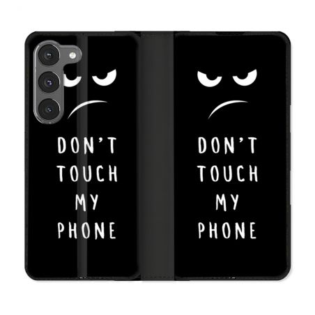 Housse Cuir Portefeuille Pour Samsung Galaxy A56 5G Humour Don't Touch