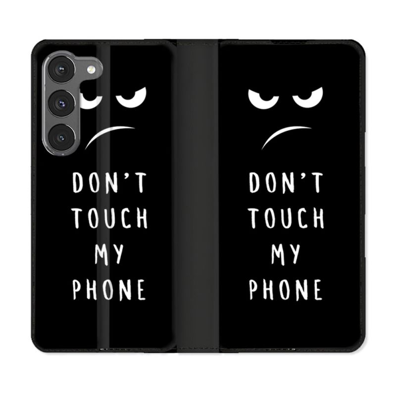 Housse Cuir Portefeuille Pour Samsung Galaxy A56 5G Humour Don't Touch
