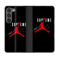 Housse Cuir Portefeuille Pour Samsung Galaxy A56 5G Jordan Supreme Noir