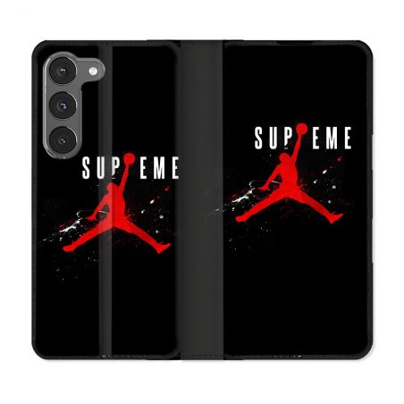 Housse Cuir Portefeuille Pour Samsung Galaxy A56 5G Jordan Supreme Noir