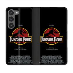 Housse Cuir Portefeuille Pour Samsung Galaxy A56 5G Jurassic Park Affiche