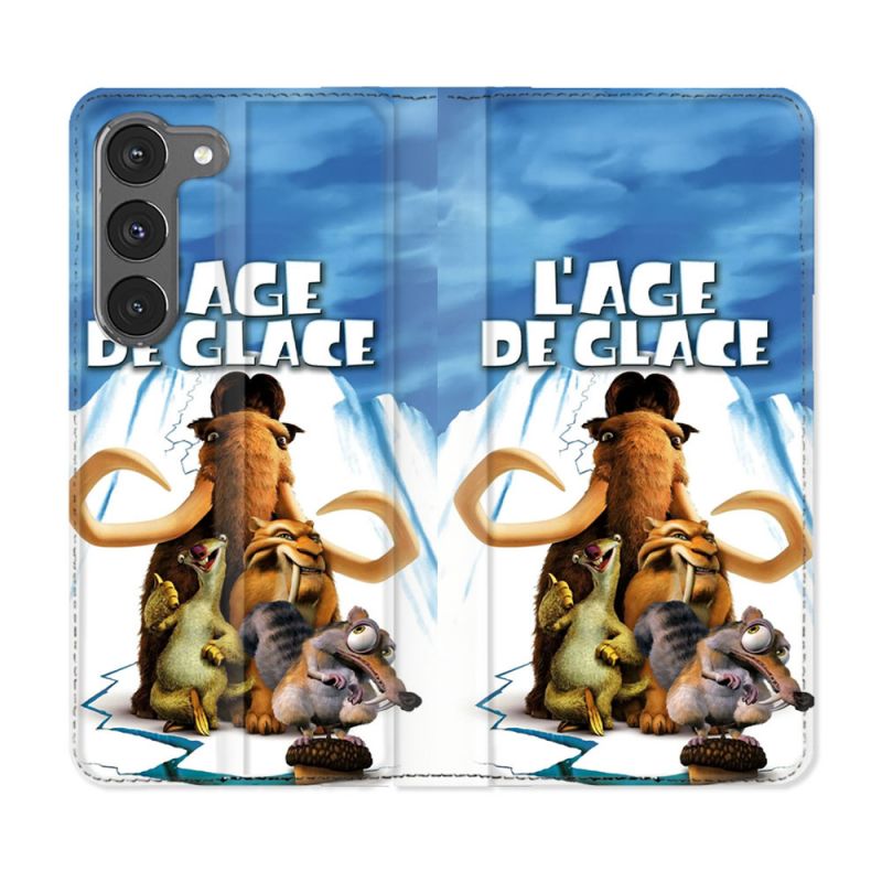 Housse Cuir Portefeuille Pour Samsung Galaxy A56 5G L'âge de Glace Affiche