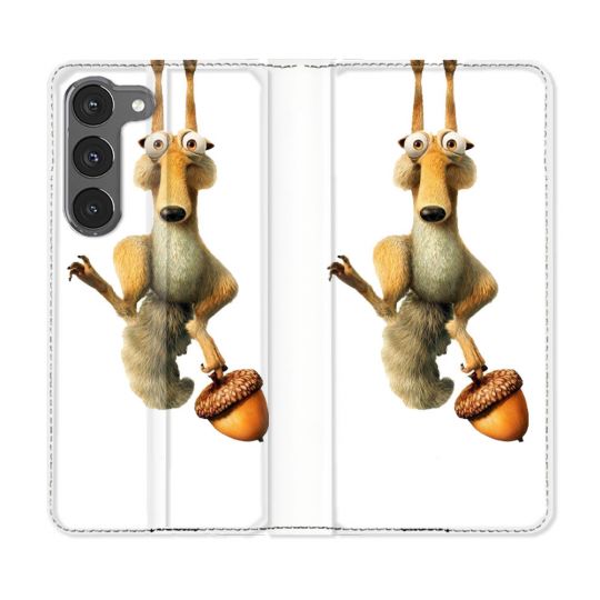 Housse Cuir Portefeuille Pour Samsung Galaxy A56 5G L'âge de Glace Scratch Suspendu