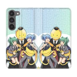 Housse Cuir Portefeuille Pour Samsung Galaxy A56 5G Manga Assassination Classroom Kuro Trio