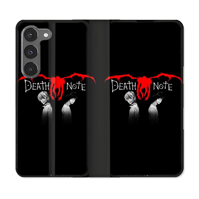Housse Cuir Portefeuille Pour Samsung Galaxy A56 5G Manga Death Note Noir