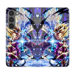Housse Cuir Portefeuille Pour Samsung Galaxy A56 5G Manga Dragon Ball Sangohan Duo