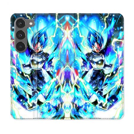 Housse Cuir Portefeuille Pour Samsung Galaxy A56 5G Manga Dragon Ball Vegeta Bleu