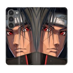 Housse Cuir Portefeuille Pour Samsung Galaxy A56 5G Manga Naruto Itachi Visage