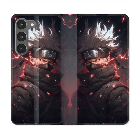 Housse Cuir Portefeuille Pour Samsung Galaxy A56 5G Manga Naruto Kakashi Dark