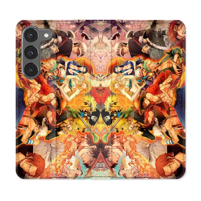 Housse Cuir Portefeuille Pour Samsung Galaxy A56 5G Manga One Piece Nakama