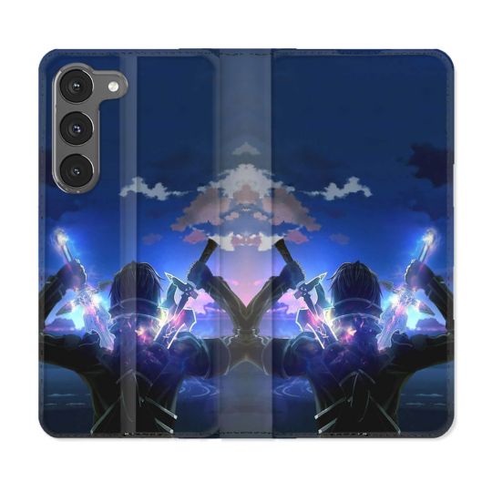 Housse Cuir Portefeuille Pour Samsung Galaxy A56 5G Manga SAO sword Art Online Epee