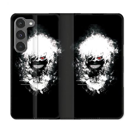 Housse Cuir Portefeuille Pour Samsung Galaxy A56 5G Manga Tokyo Ghoul Kaneki Tag