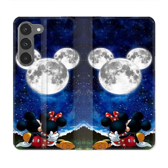 Housse Cuir Portefeuille Pour Samsung Galaxy A56 5G Mickey Minnie