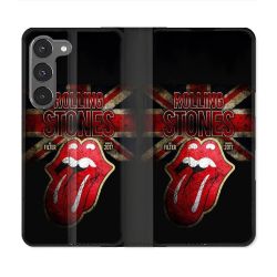 Housse Cuir Portefeuille Pour Samsung Galaxy A56 5G Musique Rolling Stones