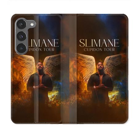 Housse Cuir Portefeuille Pour Samsung Galaxy A56 5G Musique Slimane Ange