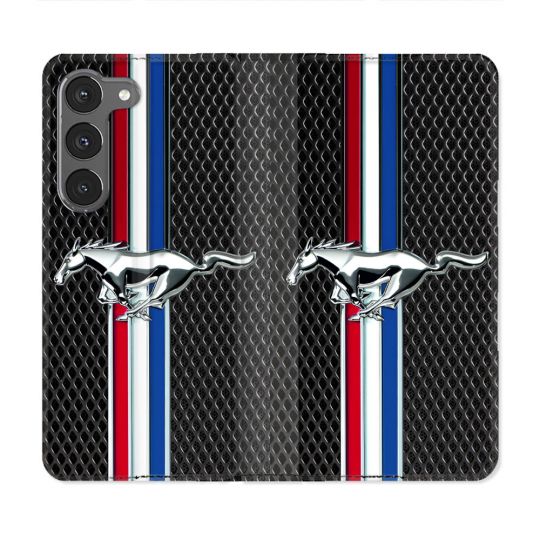 Housse Cuir Portefeuille Pour Samsung Galaxy A56 5G Mustang