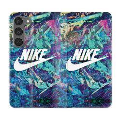 Housse Cuir Portefeuille Pour Samsung Galaxy A56 5G Nike Turquoise