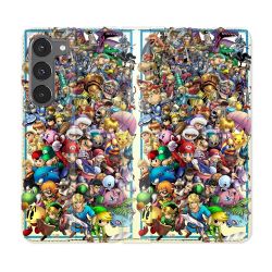 Housse Cuir Portefeuille Pour Samsung Galaxy A56 5G Nintendo
