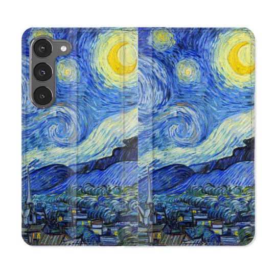 Housse Cuir Portefeuille Pour Samsung Galaxy A56 5G Peinture La nuit étoilée