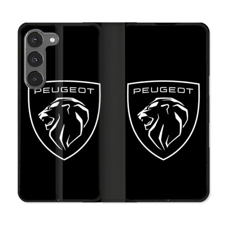 Housse Cuir Portefeuille Pour Samsung Galaxy A56 5G Peugeot