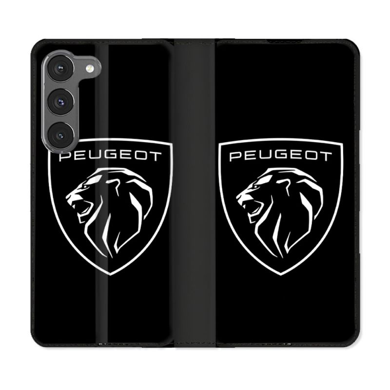 Housse Cuir Portefeuille Pour Samsung Galaxy A56 5G Peugeot