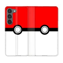 Housse Cuir Portefeuille Pour Samsung Galaxy A56 5G Pokemon Pokeball