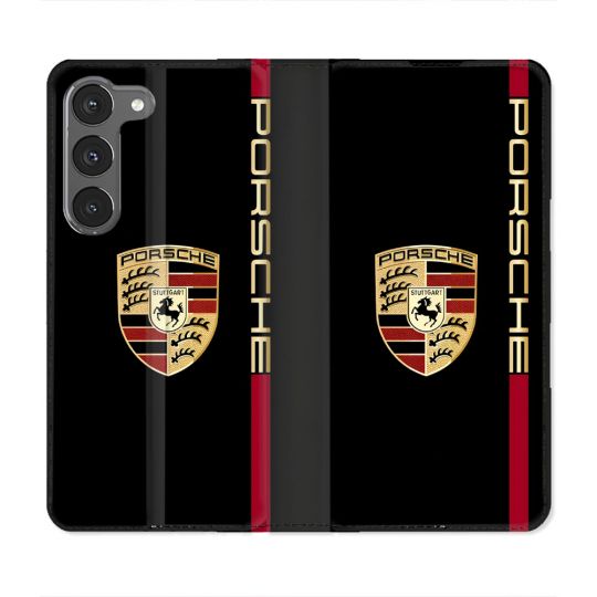 Housse Cuir Portefeuille Pour Samsung Galaxy A56 5G Porsche Line