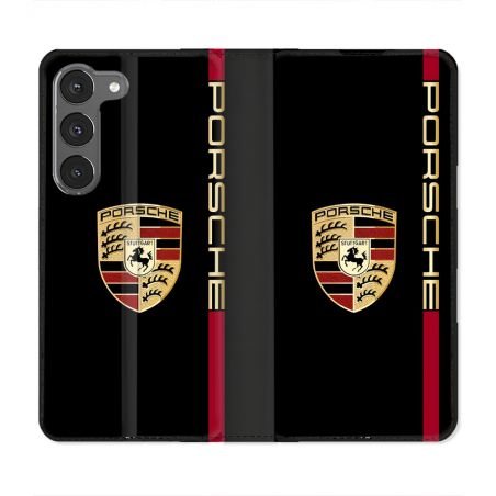 Housse Cuir Portefeuille Pour Samsung Galaxy A56 5G Porsche Line