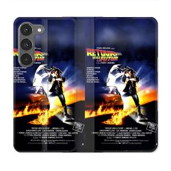 Housse Cuir Portefeuille Pour Samsung Galaxy A56 5G Retour Vers Le Futur Affiche