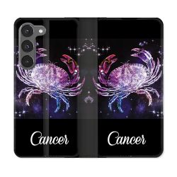 Housse Cuir Portefeuille Pour Samsung Galaxy A56 5G Signe Zodiaque 2 Cancer