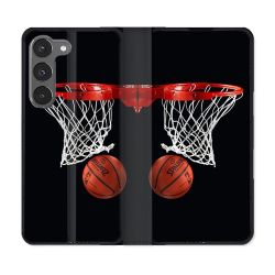 Housse Cuir Portefeuille Pour Samsung Galaxy A56 5G Sport Basket Panier