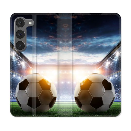 Housse Cuir Portefeuille Pour Samsung Galaxy A56 5G Sport Football Stade