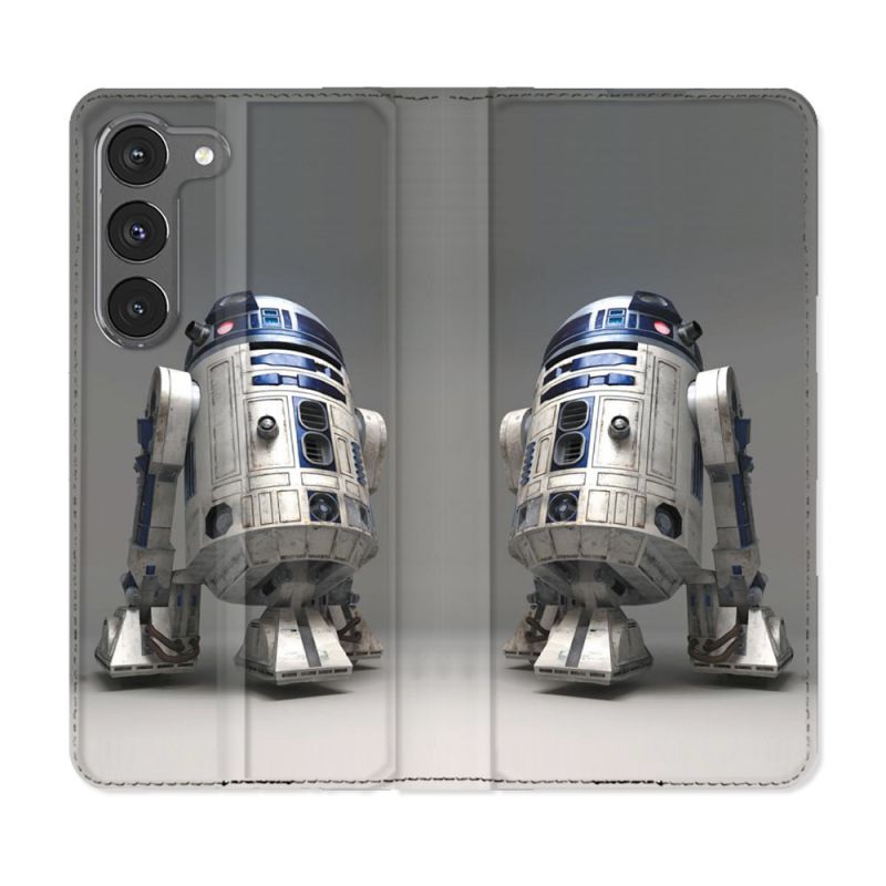 Housse Cuir Portefeuille Pour Samsung Galaxy A56 5G Star Wars - R2D2